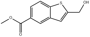 Benzo[b]thiophene-5-carboxylic acid, 2-(hydroxymethyl)-, methyl ester Struktur