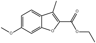 2-Benzofurancarboxylic acid, 6-methoxy-3-methyl-, ethyl ester Struktur