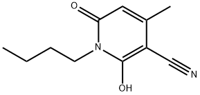 1-butyl-1,6-dihydro-2-hydroxy-4-methyl-6-oxo-3-Pyridinecarbonitrile 3-Pyridinecarbonitrile,1-butyl-1,6-dihydro-2-hydroxy-4-methyl-6-oxo- Struktur