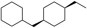 1α-(Cyclohexylmethyl)-4α-ethylcyclohexane Struktur