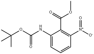 Benzoic acid, 2-[[(1,1-dimethylethoxy)carbonyl]amino]-6-nitro-, methyl ester Struktur