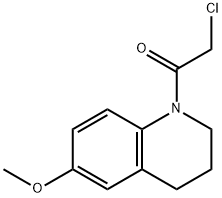 2-chloro-1-(6-methoxy-1,2,3,4-tetrahydroquinolin-1-yl)ethan-1-one Struktur