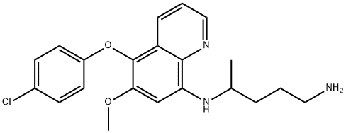 N^2-[5-(4-Chlorophenoxy)-6-methoxy-8-quinolinyl]-2,4-pentanediamine Struktur