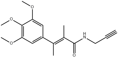 α,β-Dimethyl-N-(2-propynyl)-3,4,5-trimethoxycinnamamide Struktur