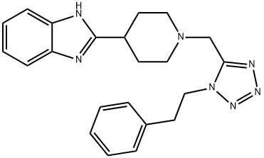 1H-Benzimidazole,2-[1-[[1-(2-phenylethyl)-1H-tetrazol-5-yl]methyl]-4-piperidinyl]-(9CI) Struktur