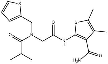 3-Thiophenecarboxamide,4,5-dimethyl-2-[[[(2-methyl-1-oxopropyl)(2-thienylmethyl)amino]acetyl]amino]-(9CI) Struktur