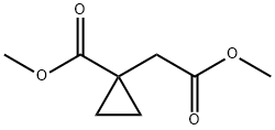 Cyclopropaneacetic acid, 1-(methoxycarbonyl)-, methyl ester Struktur