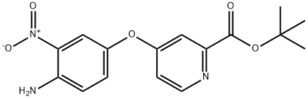 2-Pyridinecarboxylic acid, 4-(4-amino-3-nitrophenoxy)-, 1,1-dimethylethyl ester Struktur