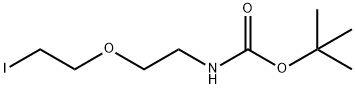 Carbamic acid, N-[2-(2-iodoethoxy)ethyl]-, 1,1-dimethylethyl ester Struktur