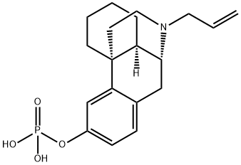 (-)-17-Allylmorphinan-3-ol dihydrogen phosphate Struktur