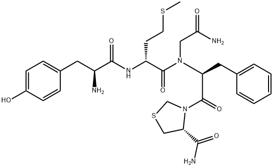 enkephalin, Met(2)-Thz(5)-GlyNH2(3)- Struktur