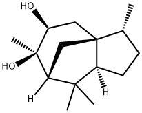 (1R,2R,5S,7S,8R,9S)-2,6,6,8-tetramethyltricyclo[5.3.1.0^{1,5}]undecane-8,9-diol Struktur