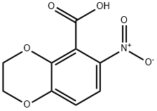 1,4-Benzodioxin-5-carboxylic acid, 2,3-dihydro-6-nitro- Struktur