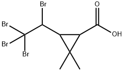 3-(1，2，2，2-tetrabromoethyl)-2，2-dimethyl cyclo-propane carboxylic acid Struktur