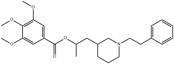 α-Methyl-1-phenethyl-3-piperidineethanol 3,4,5-trimethoxybenzoate Struktur