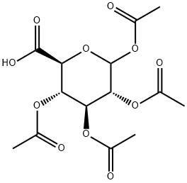 D-Glucopyranuronic acid, 1,2,3,4-tetraacetate Struktur