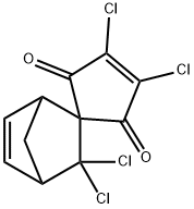 3,3,3',4'-Tetrachlorobicyclo[2,2,1]-pent-5-en-2-cpyro-1'-cyclopnet-3-en-2',5'-dione Struktur