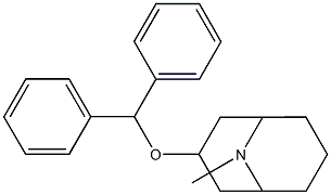 (1α,5α)-3β-(Diphenylmethoxy)-9-methyl-9-azabicyclo[3.3.1]nonane Struktur