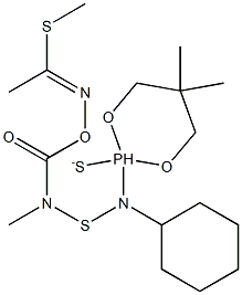 (1-methylsulfanylethylideneamino) N-[cyclohexyl-(5,5-dimethyl-2-sulfan ylidene-1,3-dioxa-2$l^{5}-phosphacyclohex-2-yl)amino]sulfanyl-N-methyl -carbamate Struktur