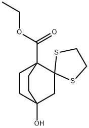 Spiro[bicyclo[2.2.2]octane-2,2'-[1,3]dithiolane]-1-carboxylic acid, 4-hydroxy-, ethyl ester Struktur