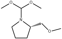 Pyrrolidine, 1-(dimethoxymethyl)-2-(methoxymethyl)-, (S)- (9CI) Struktur