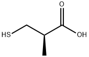 Propanoic acid, 3-mercapto-2-methyl-, (2R)- Struktur