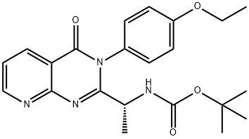 Carbamic acid, N-[(1R)-1-[3-(4-ethoxyphenyl)-3,4-dihydro-4-oxopyrido[2,3-d]pyrimidin-2-yl]ethyl]-, 1,1-dimethylethyl ester Struktur