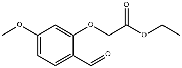 Acetic acid, 2-(2-formyl-5-methoxyphenoxy)-, ethyl ester Struktur