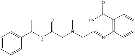 Acetamide, 2-[[(3,4-dihydro-4-oxo-2-quinazolinyl)methyl]methylamino]-N-(1-phenylethyl)- Struktur