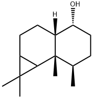 (3aS,4R,7R,7aR)-Decahydro-1,1,7,7a-tetramethyl-1H-cyclopropa[a]naphthalen-4-ol Struktur