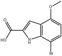 1H-Indole-2-carboxylic acid, 7-bromo-4-methoxy- Struktur