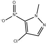 1H-Pyrazole, 4-chloro-1-methyl-5-nitro- Struktur