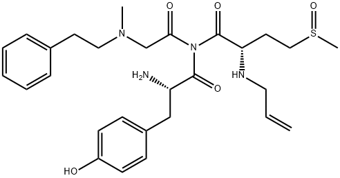 N-(2-Propenyl)-L-Tyr-4-(methylsulfinyl)-L-Abu-Gly-N-(2-phenylethyl)-N-methyl-NH2 Struktur