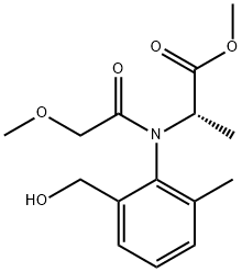 Alanine, N-[2-(hydroxymethyl)-6-methylphenyl]-N-(methoxyacetyl)-, methyl ester (9CI) Struktur