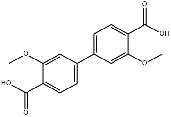 [1,1'-Biphenyl]-4,4'-dicarboxylic acid, 3,3'-dimethoxy- Struktur