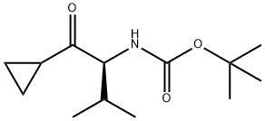 Carbamic acid, [(1S)-1-(cyclopropylcarbonyl)-2-methylpropyl]-, 1,1-dimethylethyl ester (9CI) Struktur