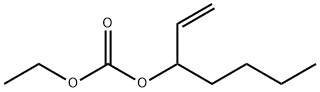 Carbonic acid, 1-ethenylpentyl ethyl ester Struktur