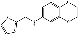 1,4-Benzodioxin-6-amine, 2,3-dihydro-N-(2-thienylmethyl)- Struktur