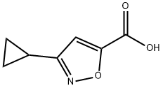 3-cyclopropyl-5-isoxazolecarboxylic acid(SALTDATA: FREE) Struktur