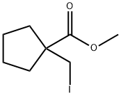 Cyclopentanecarboxylic acid, 1-(iodomethyl)-, methyl ester Struktur