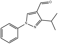 1H-Pyrazole-4-carboxaldehyde, 3-(1-methylethyl)-1-phenyl- Struktur