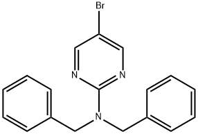 2-Pyrimidinamine, 5-bromo-N,N-bis(phenylmethyl)- Struktur