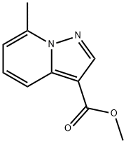 Pyrazolo[1,5-a]pyridine-3-carboxylic acid, 7-methyl-, methyl ester Struktur