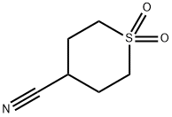 tetrahydro-2H-thiopyran-4-carbonitrile 1,1-dioxide(SALTDATA: FREE) Struktur