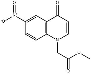 1(4H)-Quinolineacetic acid, 6-nitro-4-oxo-, methyl ester Struktur