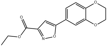 JR-2591, Ethyl 5-(2,3-dihydrobenzo[b][1,4]dioxin-7-yl)isoxazole-3-carboxylate, 97% Struktur