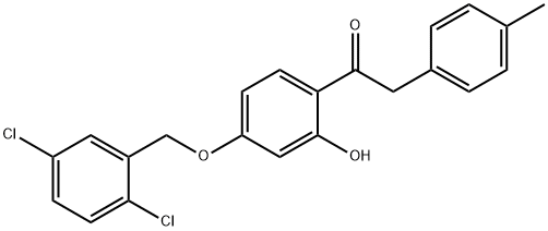 JR-7000, 1-(4-(2,5-Dichlorobenzyloxy)-2-hydroxyphenyl)-2-p-tolylethanone, 97% Struktur