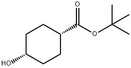 Cyclohexanecarboxylic acid, 4-hydroxy-, 1,1-dimethylethyl ester, cis- Struktur