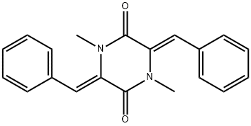 (3Z,6Z)-3,6-Dibenzylidene-1,4-dimethylpiperazine-2,5-dione Struktur