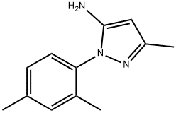 1H-Pyrazol-5-amine, 1-(2,4-dimethylphenyl)-3-methyl- Struktur